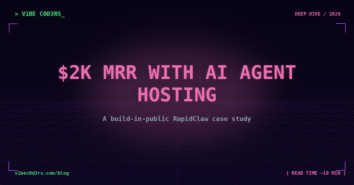 $2K MRR AI agent hosting case study cover