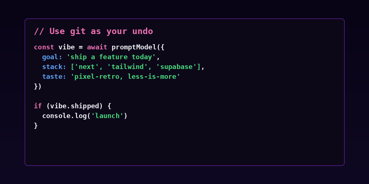 Use git as your undo button section image