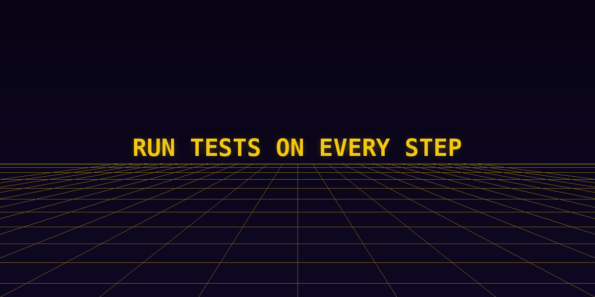 Run tests on every step section image