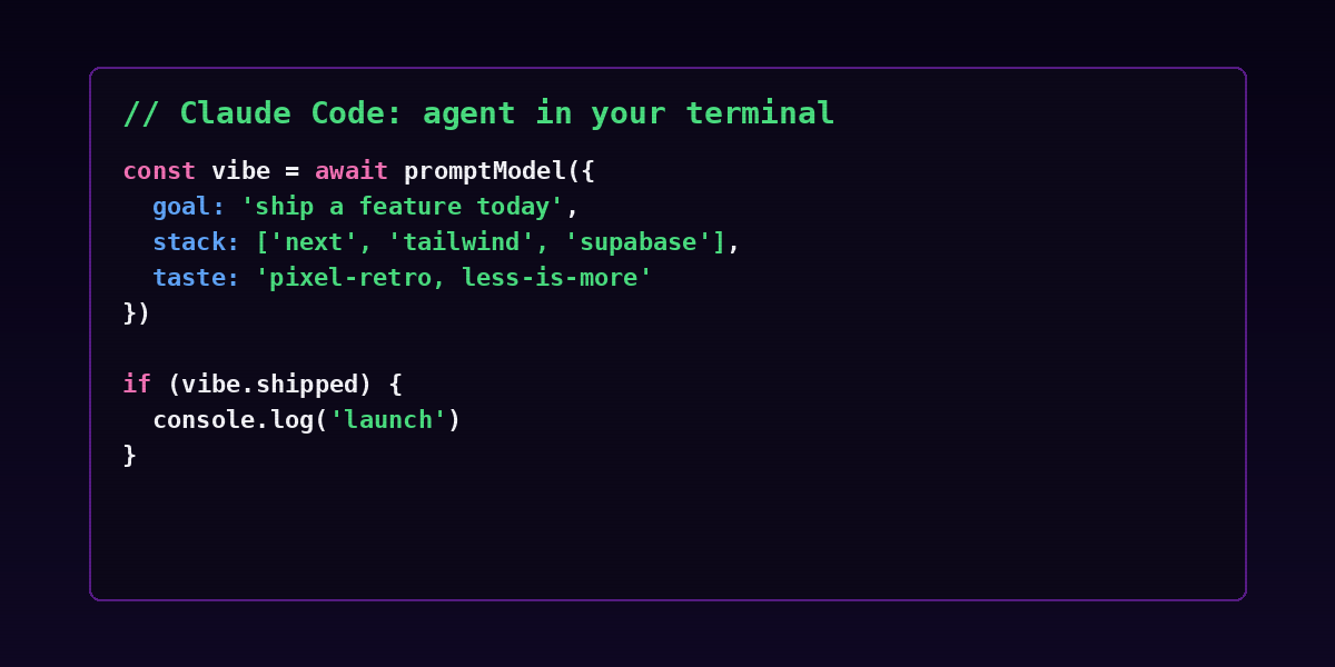 Terminal showing claude-code agentic workflow