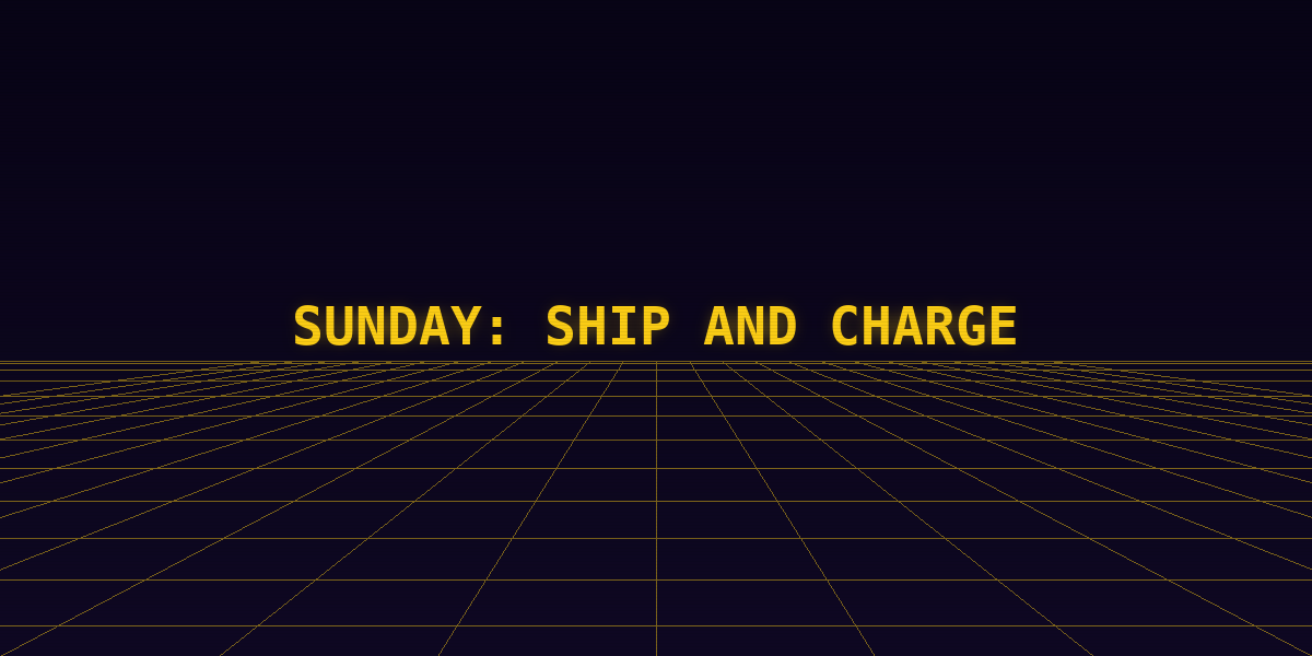 Sunday: ship and charge section image