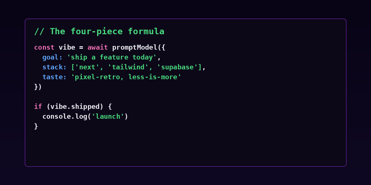 v0.dev four-piece formula section image
