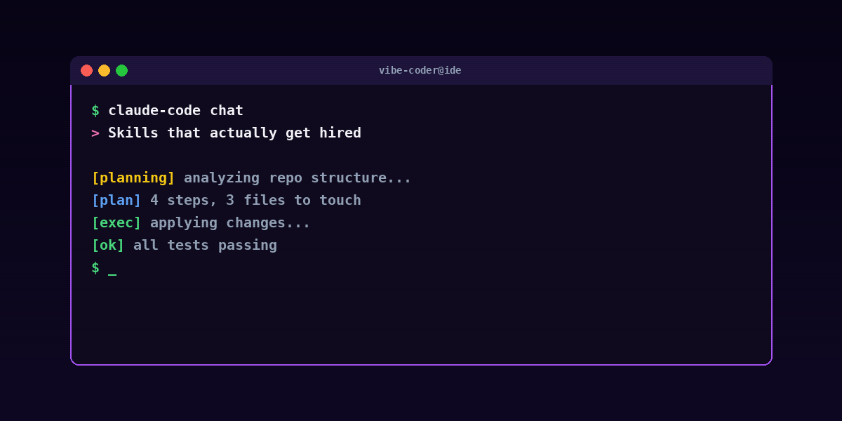 Skills that actually get hired section